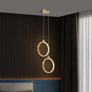 Ljojo Minimalist LED Pendant Chandelier in Gold/Black for Bedroom, Restaurant, Living Room
