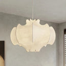 Wabi-sabi Minimalist Cream Silk Chandelier for Home Decor by Ljojo