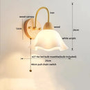 Ljojo LED Wall Lights Pull Chain Switch Modern Bedside Lamp Decoration
