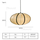 Ljojo Wabi Sabi Silk Lantern Pendant Light LED Chandelier for Living Room & Bedroom