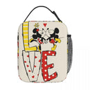 Ljojo Mickey and Minnie Insulated Lunch Bag - Portable Thermal Food Cooler