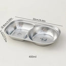 Ljojo Kids Stainless Steel Divided Food Plate with Cute Pattern