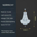 Ljojo Luxury European Crystal Chandelier for High Ceiling Staircase.LatLngere