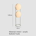 Ljojo Metal Acrylic Ball Rack LED Floor Lamp for Bedroom Home Decoration Chandelier
