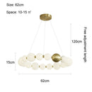 Ljojo Luxury Gold LED Pendant Chandelier for Dining Room & Bedroom