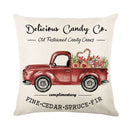 Christmas Decor Pillow Cover 18x18 in Linen Throw - Ljojo Home Decor