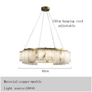 Gold Stone Ceiling Lamp Luxury Marble Lighting Copper Bedroom Decor by Ljojo