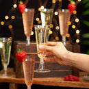 Ljojo 150ml Disposable Champagne Flutes Clear Toasting Glasses for Weddings