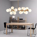 Nordic Glass Ball Chandelier for Living Room Bedroom Dining by Ljojo - Elegant Indoor Pendant Lighting