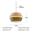 LED Chandelier Modern Wabi Sabi Wicker Pendant Lamp by Ljojo