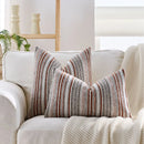 Chenille Striped Pillowcase Cojines by Ljojo for Light Luxury Decor in Living Room