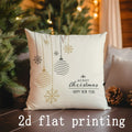 Ljojo Merry Christmas Pattern Pillowcases for Sofa, Bedroom, Car - Rectangular Cushion Cover