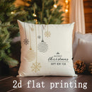 Ljojo Merry Christmas Pattern Pillowcases for Sofa, Bedroom, Car - Rectangular Cushion Cover
