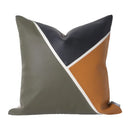 Ljojo Light Luxury Sofa Pillow Set - Orange Green Gray Triangle Splicing