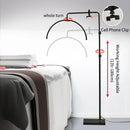 Ljojo Modern LED Moon Floor Lamp for Beauty Salon & Makeup - Black & White