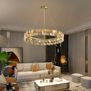 Ljojo Luxury Glass Chandelier: Modern Design for Living Room, Bedroom, Hotel, Bar Counter