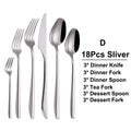 Ljojo 21-Piece Stainless Steel Cutlery Set - Mirror Finish Elegant Tableware