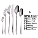 Ljojo 21-Piece Stainless Steel Cutlery Set - Mirror Finish Elegant Tableware