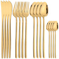 Ljojo 16-Piece Stainless Steel Christmas Dinnerware Set Luxury Cutlery & Tableware