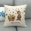 Easter Bunny Eggs Printed Pillow Covers 45x45cm - Ljojo Easter Decorations