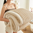 Ljojo 350g Full Extinction Wave Jacquard Blanket - Thick Coral Fleece Winter Blanket