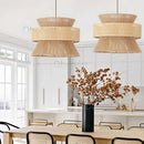 Vintage Wabi Sabi Hemp Rope Chandelier Pendant Light for Cafe and Dining Room by Ljojo