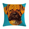 Cartoon Dog Cushion Cover by Ljojo - Linen Pet Pillow for Home Office Sofa Decor