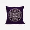 Ljojo Mandala Boho Retro Designer Linen Cushion Cover 45*45cm for Sofa