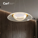 Ljojo Modern Circular Pendant Light Fixture for Minimalist Bedroom and Living Room Decor