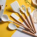 Ljojo 11-Piece Silicone Kitchenware Set with Storage Bucket