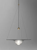 Ljojo Modern Creative Design Glass Chandelier Water Drop Minimalist Art Decoration Flying Saucer Lamp