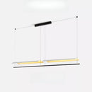 Ljojo Modern Acrylic LED Pendant Light for Dining Room | Long Strip Chandelier with Minimalist Design