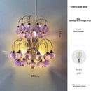 Italian Murano Glass Chandelier Purple Red Crystal Teardrop Pendant Light by Ljojo for Living Room