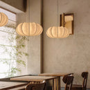 Japanese Wabi Sabi Style Silk Pumpkin Led Pendant Light - Retro Bedroom Chandelier by Ljojo