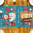 Holiday Table Runner Set by Ljojo: Festive Snowman Deer Dwarf Decor for Kitchen Party