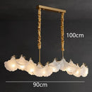 Ljojo Luxury Ginkgo Leaf Glass Pendant Light for Dining Room