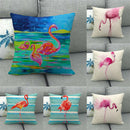 Flamingo Striped Animal Pillow Case for Living Room Sofa by Ljojo