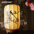 Ljojo Chinese Retro Floor Lamp LED Decorative Light for Bedroom Living Room Art Decor