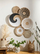 Boho Hand Woven Wall Basket for Home Decor by Ljojo™