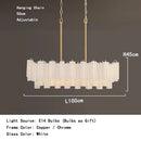 Frosted White Texture Glass Chandelier LED Lighting Fixture for Living Room Decor by Ljojo