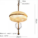 Champagne Glass Pendant Light Gold Metal Hanging Lamp for Dining Room by Ljojo