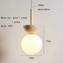 G9 Bulb Pendant Light with Natural Stone - Modern Wire Adjustable Design by Ljojo