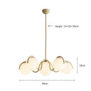 Modern Glass LED Ceiling Chandelier Lamp for Living Room by Ljojo