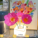 Ljojo Mini LED Flower Night Light Cute Small Table Lamp Bedroom Ambient Lights