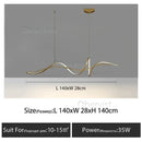 Ribbon Shape LED Chandelier - Modern Aluminum Design for Living Room by Ljojo