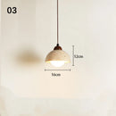 Ljojo Retro Yellow Stone Pendant Lamp Modern LED Lighting for Bedroom Dining Room