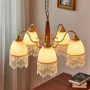 SANDYHA Modern LED Pendant Lights with Copper Tassel - Stylish Nordic Retro Chandeliers by Ljojo