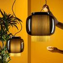 Ljojo Minimalist Glass Pendant Lamp Retro LED Hanging Light Fixture for Restaurant and Living Room