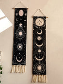 Ljojo™ Moon Phase Celestial Wall Hanging Tapestry with Tassel