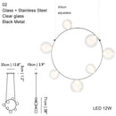 Nordic Designer White Glass Chandelier for Living Room, Dimmable Ceiling Fixture by Ljojo